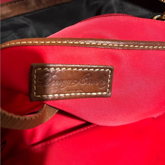 Dooney & Bourke Black and Brown Leather Trim Tote - Picture 4 of 6